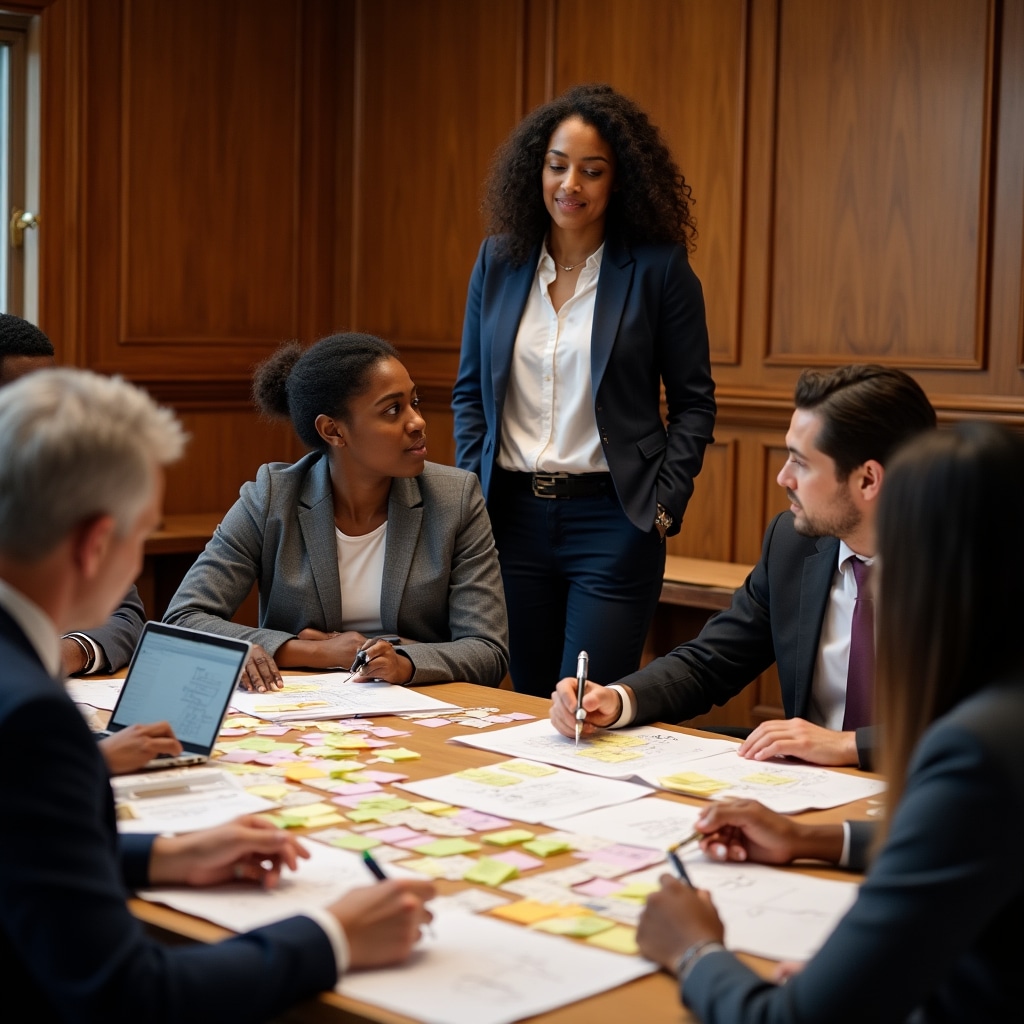 Team workshop discussing career framework implementation