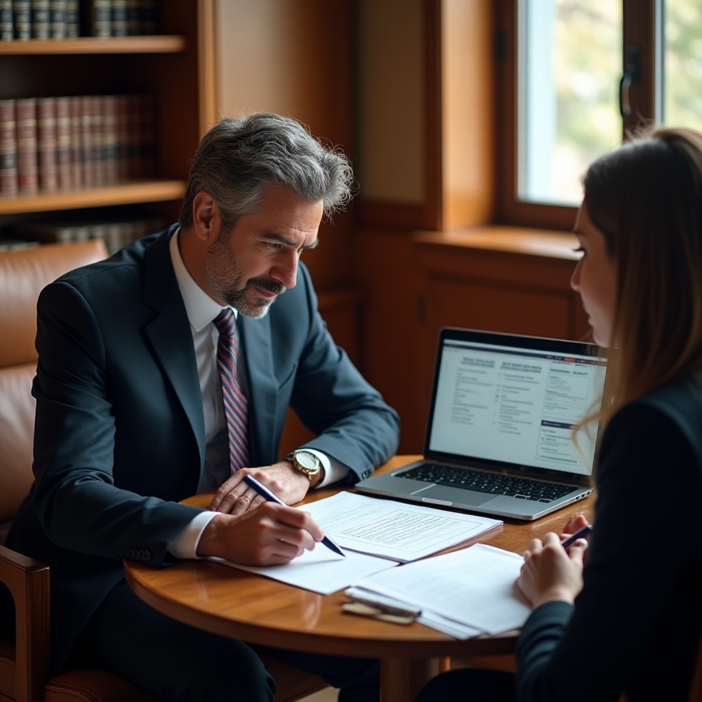 Manager and employee collaborating on development plan