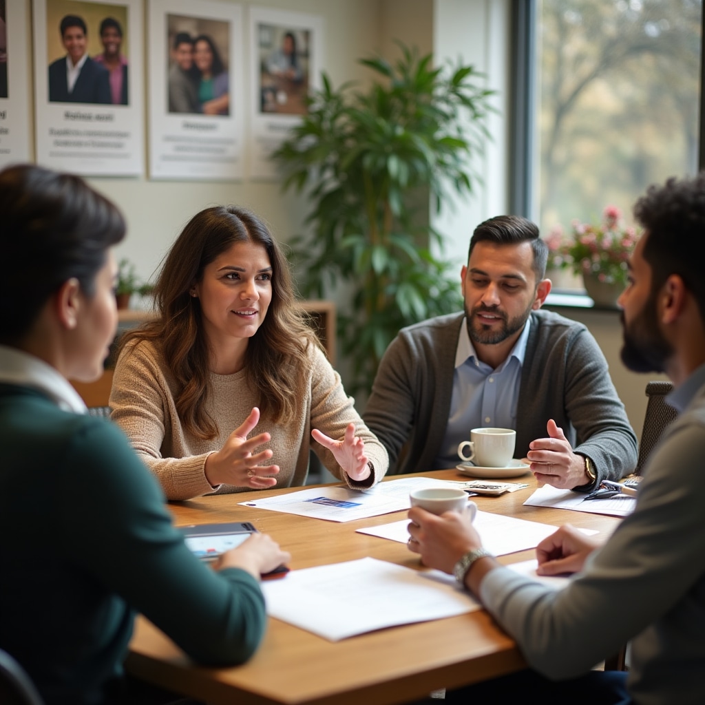 Non-profit team members in strategic planning session